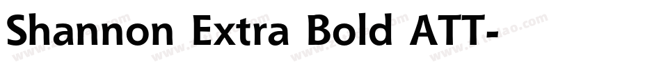 Shannon Extra Bold ATT字体转换